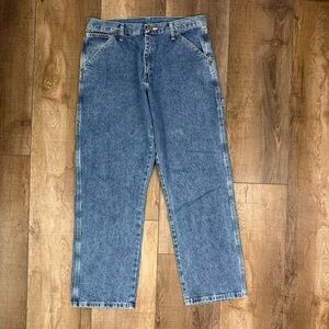 Vintage Jeans Riders By Lee Size 32x30 Men's Carpenter Relaxed Denim Blue 90s 00